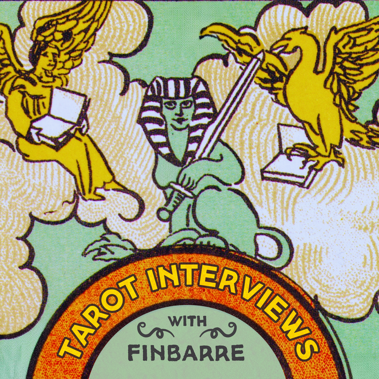 The official logo of the Tarot Interviews podcast